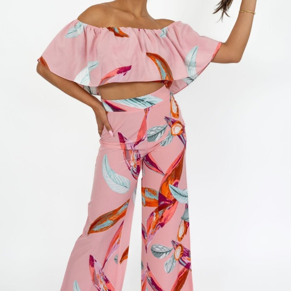 Women's Spring Guava Strapless Set
